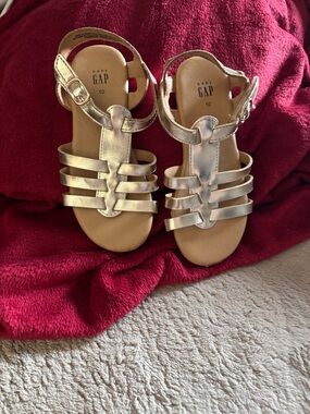 GAP Metallic Gold Strappy Toddler Sandals